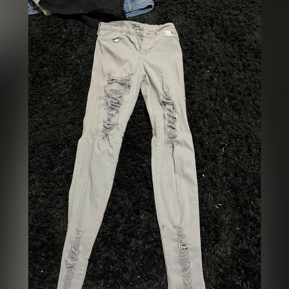 Grey Ripped Jeans